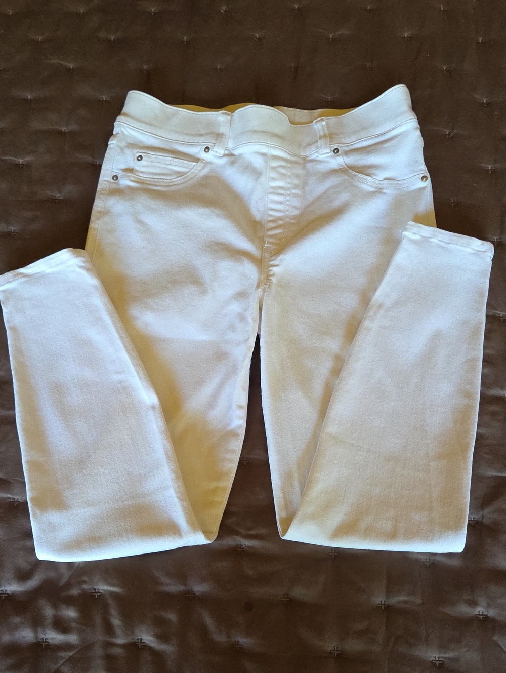SPANX Women's White Skinny Jeans — Sleek Stretch Denim JEGGING